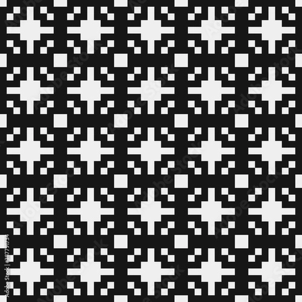 Obraz Abstract Cross Pattern Dots Logo generative computational art illustration