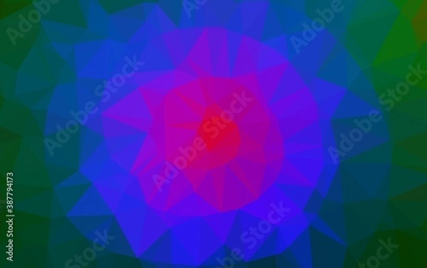 Fototapeta Dark Multicolor, Rainbow vector polygonal template.