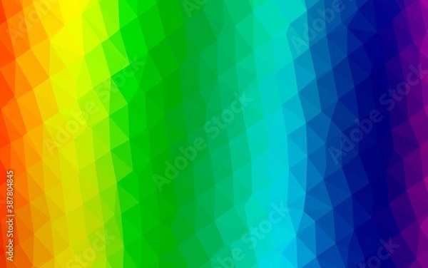 Obraz Light Multicolor, Rainbow vector shining triangular background.