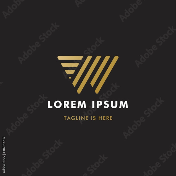 Obraz Modern Abstract Initial Letter W Logo Icon Tamplate Design