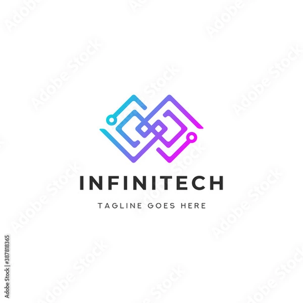 Obraz Infinity Technology Network Logo Template Design