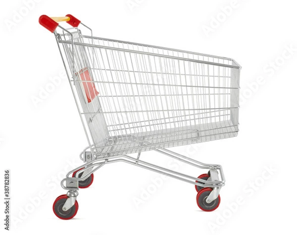 Fototapeta Shopping cart isolated