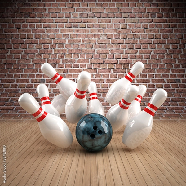 Obraz Bowling Strike Mauer