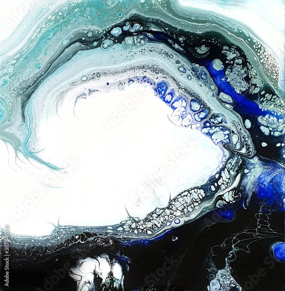 Obraz blue acrylic wave