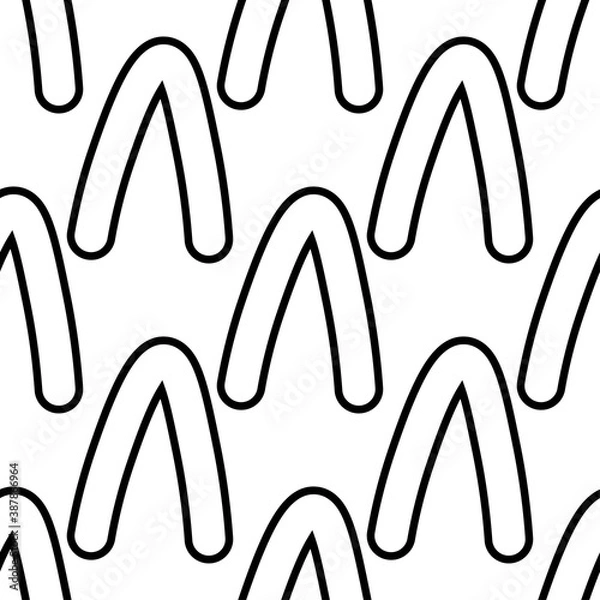 Fototapeta Outline seamless pattern with the letter of the Russian alphabet on a white background. Cute font in flat style. Abstract letter print.
Stock vector illustration for design, decor, fabric, wallpaper