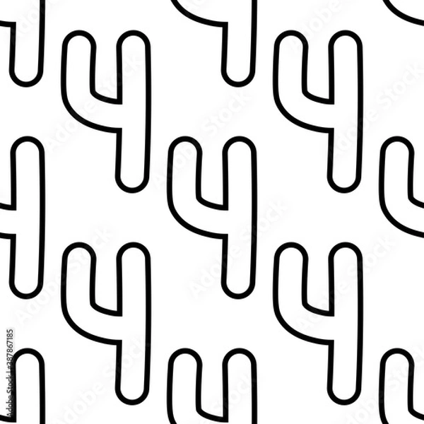 Fototapeta Outline seamless pattern with the letter of the Russian alphabet on a white background. Cute font in flat style. Abstract letter print.
Stock vector illustration for design, decor, fabric, wallpaper