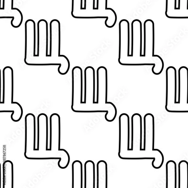 Fototapeta Outline seamless pattern with the letter of the Russian alphabet on a white background. Cute font in flat style. Abstract letter print.
Stock vector illustration for design, decor, fabric, wallpaper