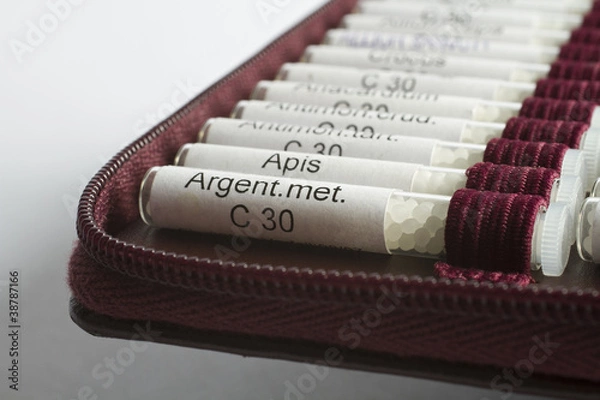 Fototapeta many homeopathic globule used by midwifes