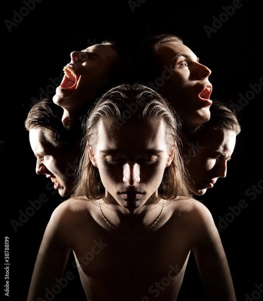 Obraz Wiele twarzy emocji