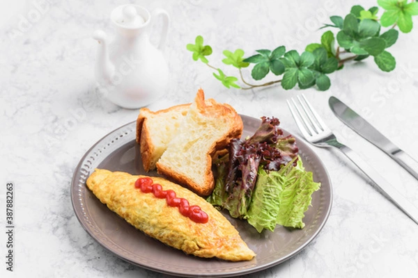 Fototapeta 卵料理　オムレツ