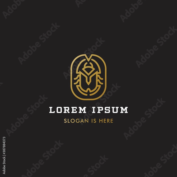 Obraz Ledy Bug Line Art Logo Vector Icon Template