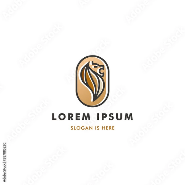 Obraz Lion Head Logo Vector Icon Template Design