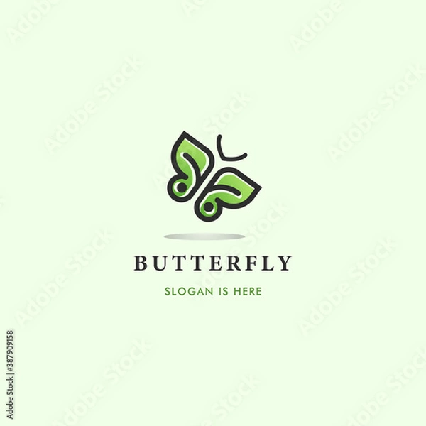 Obraz Butterfly Logo Vector Icon Template Design