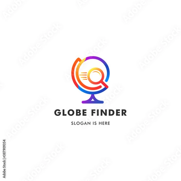 Obraz Globe Finder Logo Icon Template Design