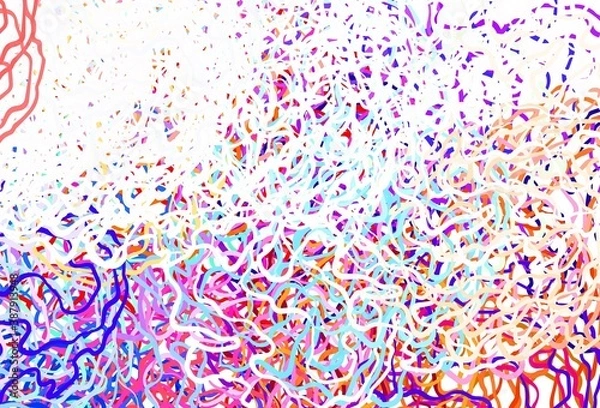 Fototapeta Light Blue, Yellow vector pattern with spheres, lines.