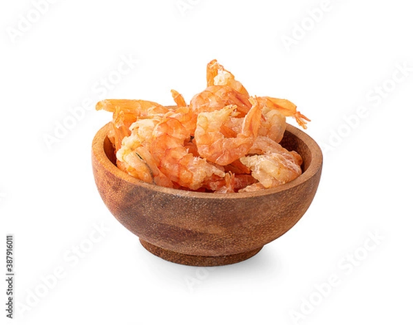 Fototapeta Dried shirmp an isolated on the white background.