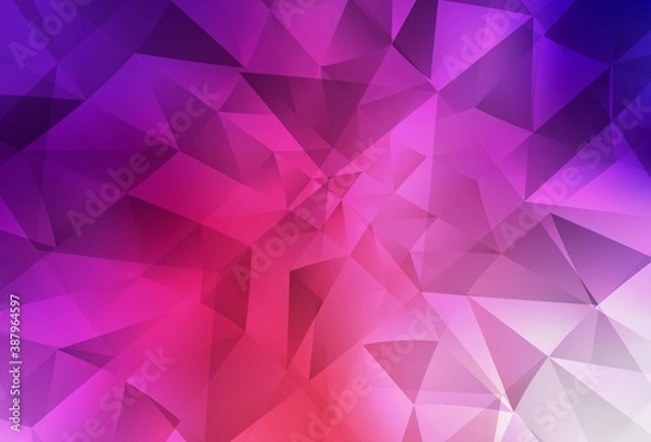 Fototapeta Light Pink, Red vector triangle mosaic background.