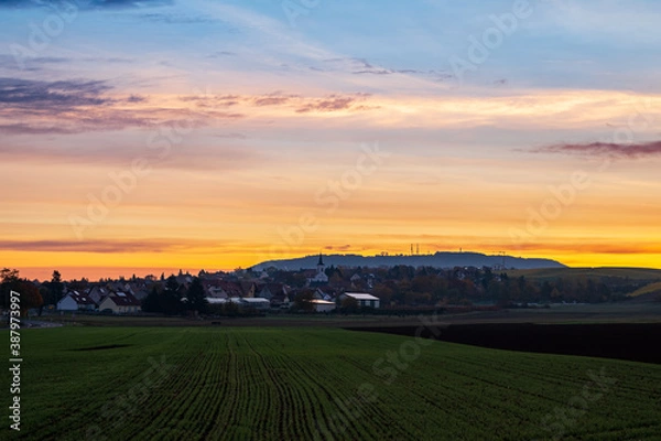 Obraz sunset over the city