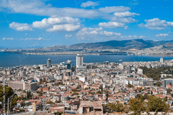 Obraz view of the city from a high mountain