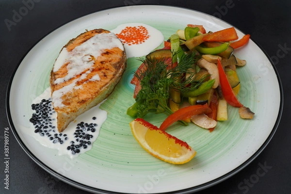 Obraz fish with vegetables