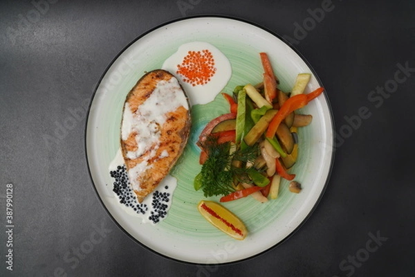 Obraz fish with vegetables