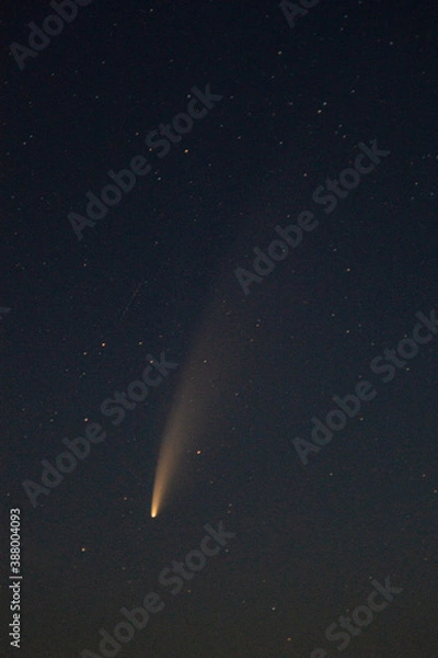 Fototapeta comet and night sky and clouds