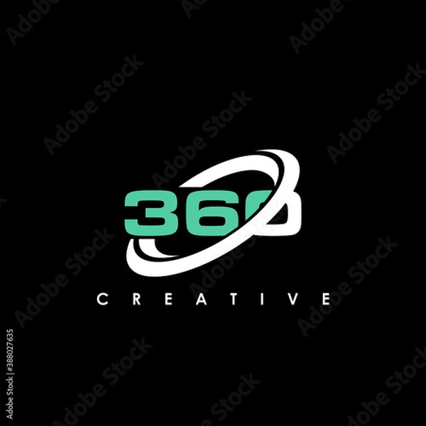 Fototapeta 360 Letter Initial Logo Design Template Vector Illustration	
