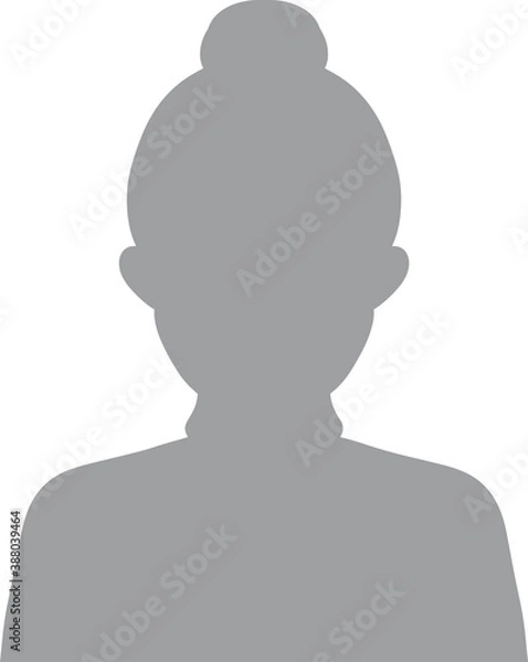 Obraz Hand drawn, modern, woman avatar profile icon (or portrait icon). User flat avatar icon, sign, profile female symbol