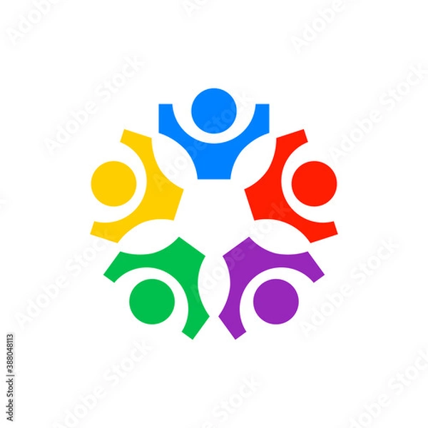 Obraz Teamwork people community, vector graphic
