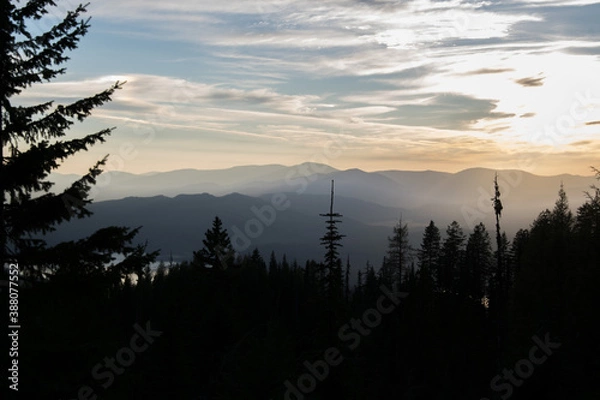 Obraz sunset in the mountains