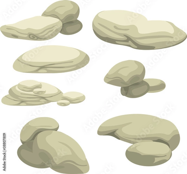Fototapeta stone set illustrator