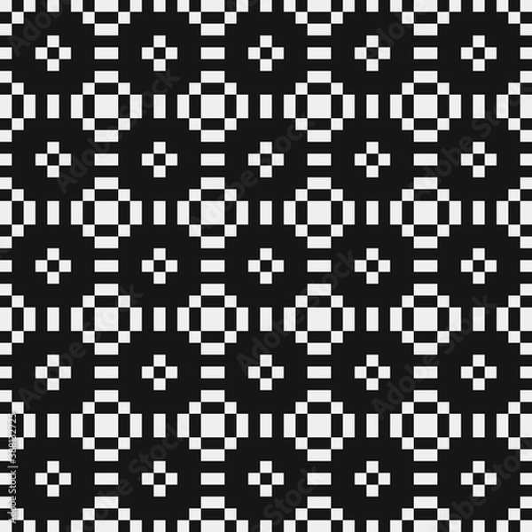 Fototapeta Abstract Cross Pattern Dots Logo generative computational art illustration