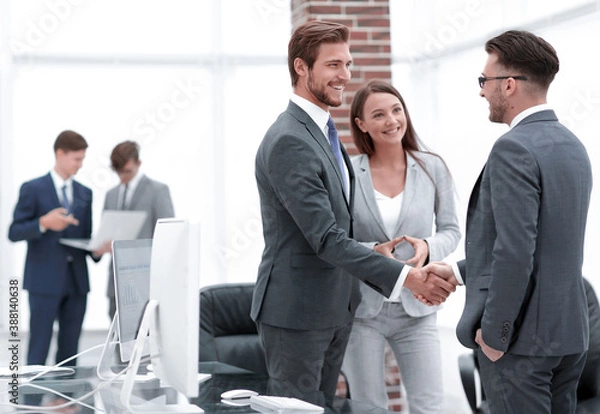Obraz handshake business partners at a meeting