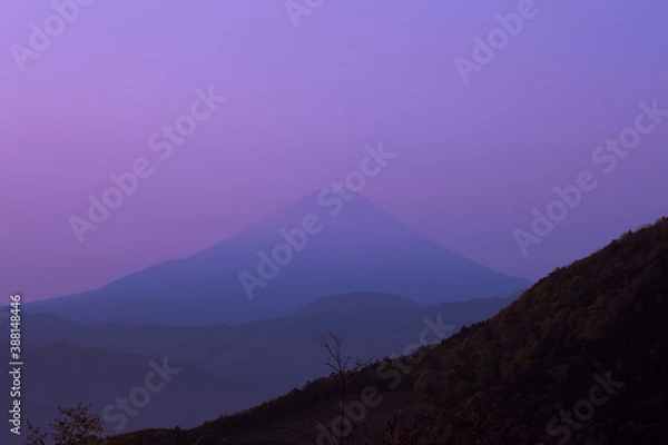 Fototapeta 櫛形山からの朝もやの富士山
