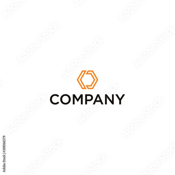 Fototapeta Simple,modern,and memorable logo created for cryptocurrency or crypto business.