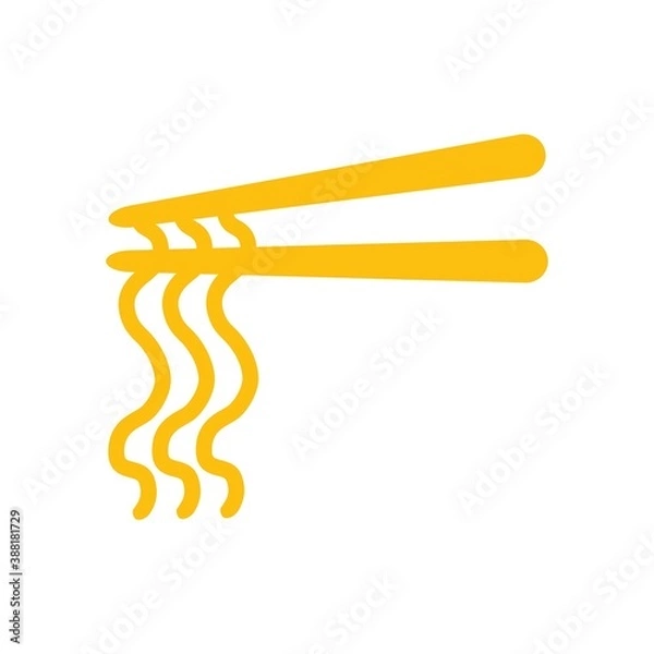 Obraz Noodle Flat Icon Vector Logo Template Illustration