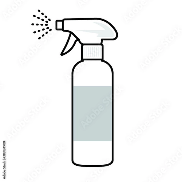 Obraz 噴霧されたミストと白のスプレーボトル