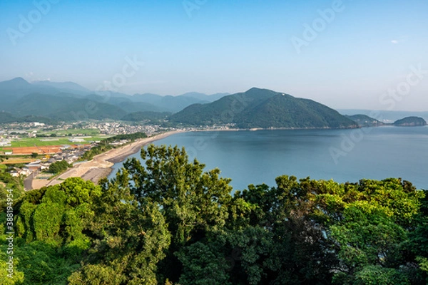 Fototapeta 長崎県雲仙市　愛野展望台から望む風景