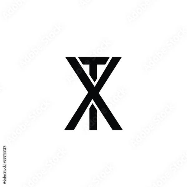 Obraz Letter XT TX Monogram Logo