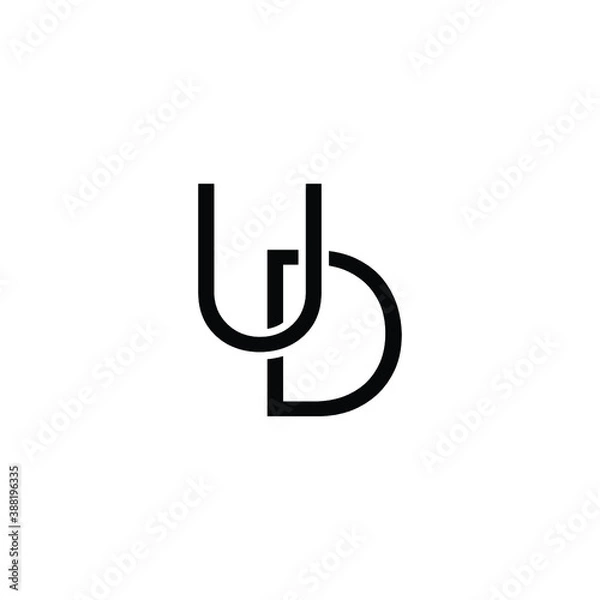 Obraz Letter UD DU Monogram Logo