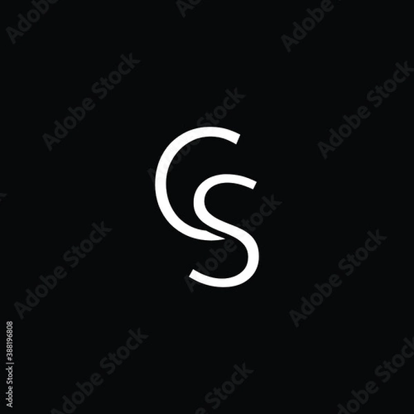 Obraz Letter CS SC Monogram Logo
