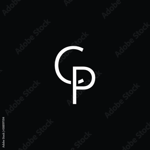 Fototapeta Letter CP PC Monogram Logo