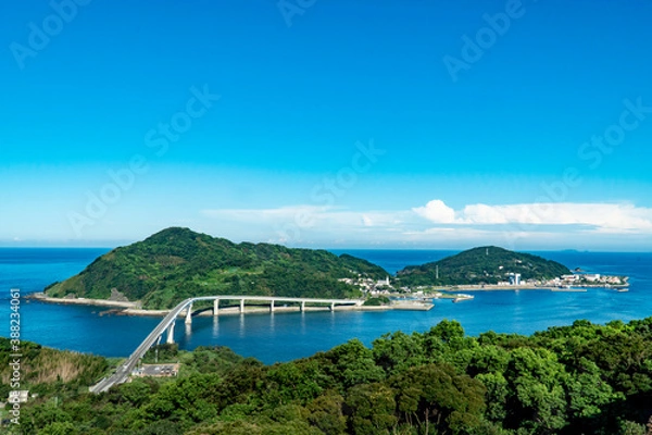 Fototapeta 長崎県長崎市　伊王島　香焼総合公園展望台からの眺望