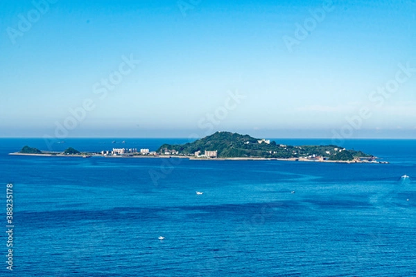 Fototapeta 長崎県長崎市　高島　香焼総合公園展望台からの眺望