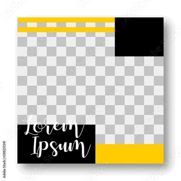 Obraz social media template. feed banner mockup. editable vector.