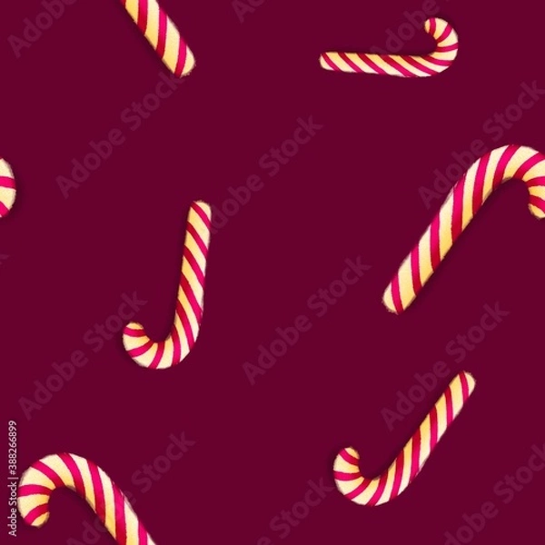 Fototapeta seapless pattern with christmas candy cane