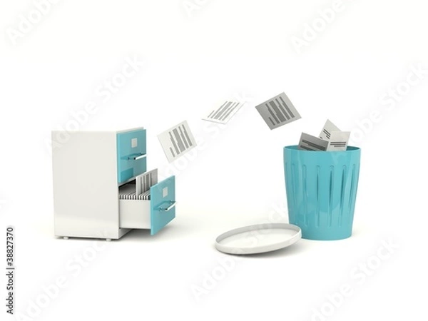 Fototapeta Removing files from archive cabinet