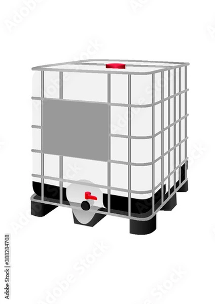 Fototapeta A 3D intermediate bulk container
