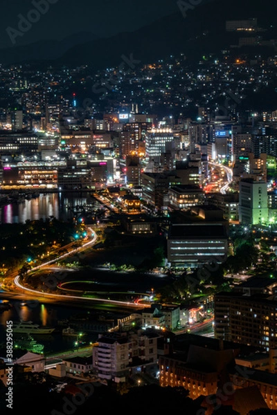 Fototapeta 長崎県長崎市　夜景　世界新三大夜景
