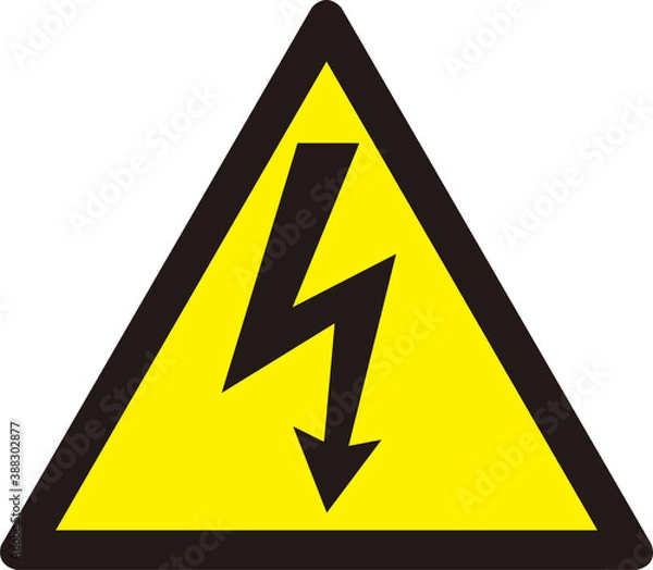 Fototapeta 感電注意　標識　シンボル